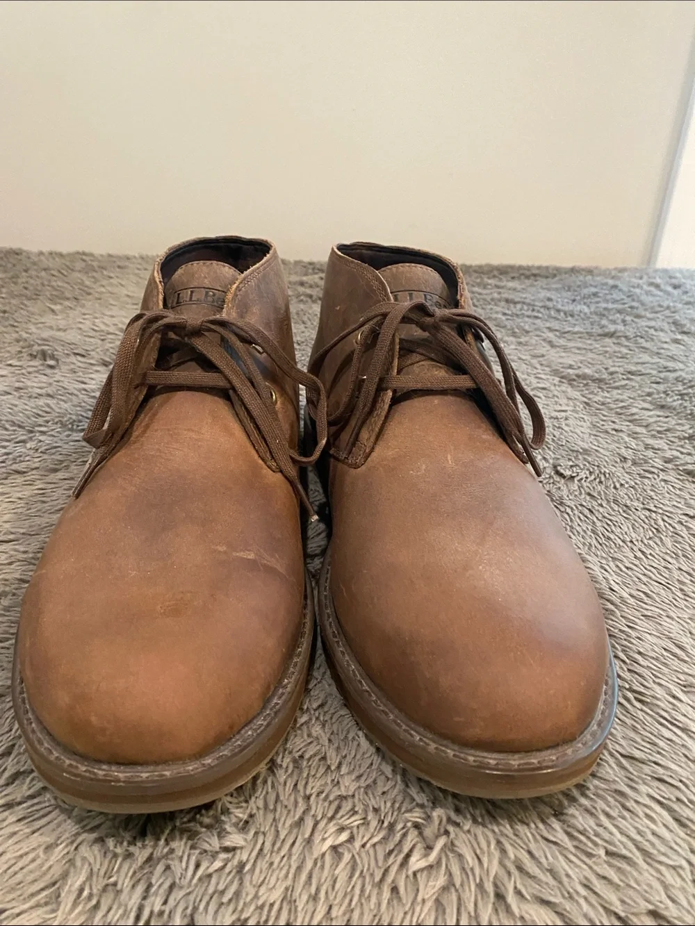 Mens LL Bean Stonington Chukka Boot Brown leather size 11.5 medium NWOT casual